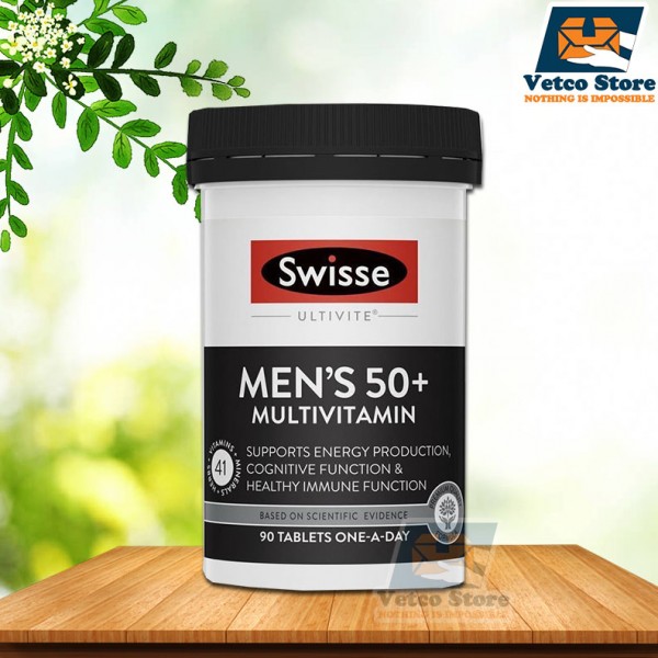 Swisse Ultivite Men's 50+ - Viên Uống Bổ Sung Vitamin Tổng Hợp Dành Cho Nam Trên 50 Tuổi